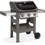 Barbecue gaz WEBER Spirit II E-310 noir grill e et plancha 3 bruleurs sur chariot, 60×44 cm