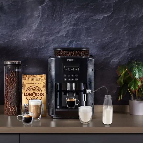 Expresso Broyeur KRUPS pack EA8168F2 + 500g café en grains