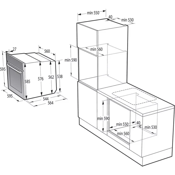 Four encastrable fonction vapeur HISENSE O643PG
