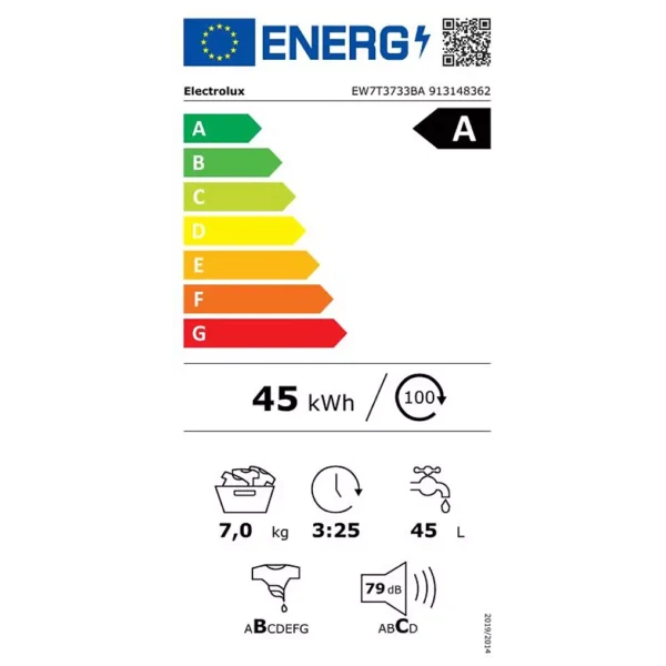 Lave linge top ELECTROLUX EW7T3733BA