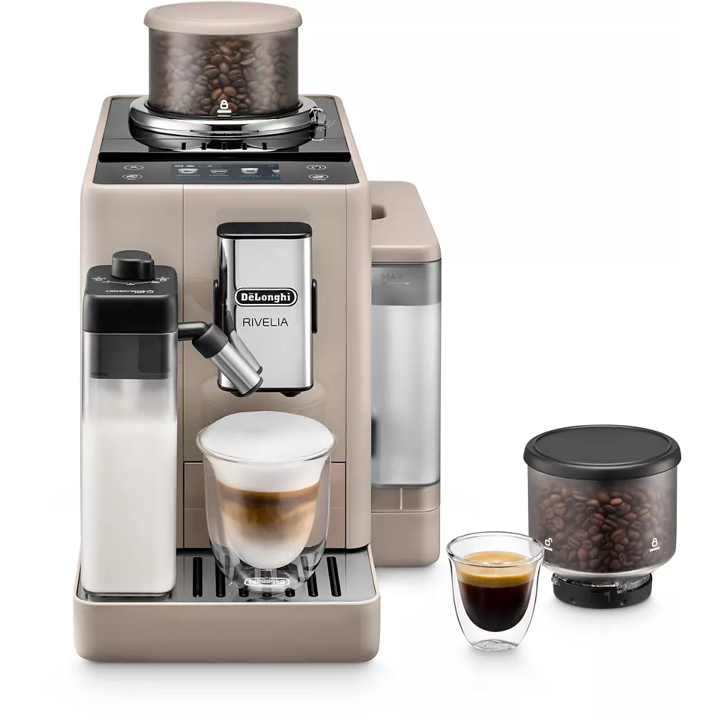 8004399027718_h_f_l_0.webp Expresso Broyeur DELONGHI FEB4455.BG Rivelia Latte Beige
