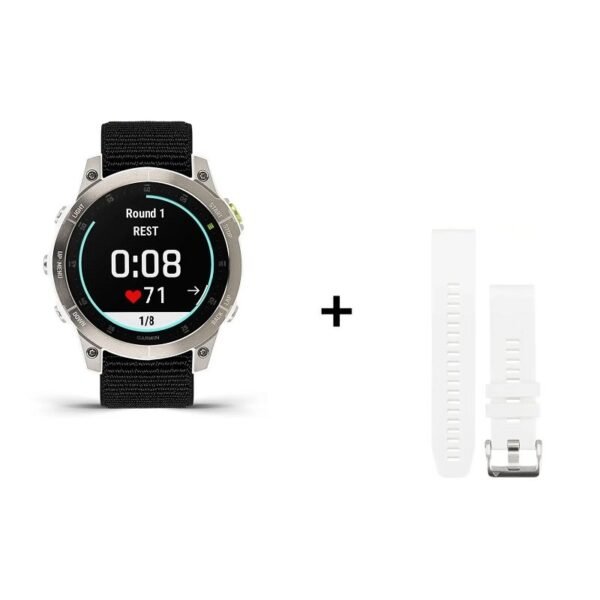 Montre Garmin EPIX Gen 2 Sapphire Titane 47 mm + bracelet nylon gris