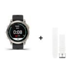 Montre Garmin EPIX Gen 2 Sapphire Titane + bracelet silicone noir