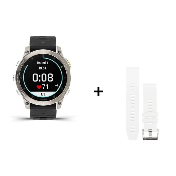 Montre Garmin EPIX Gen 2 Sapphire Titane + bracelet silicone noir