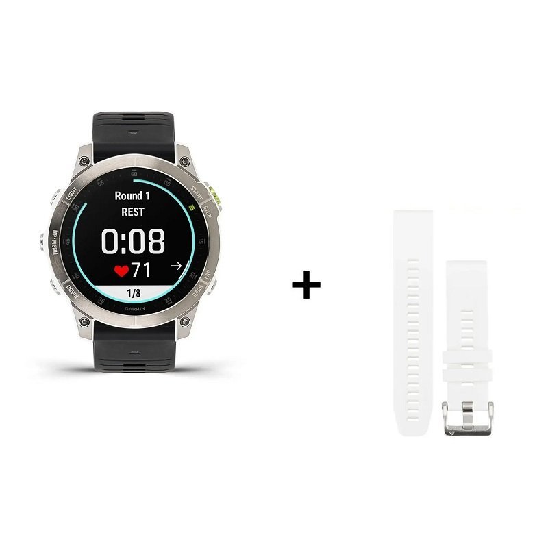 Montre-Garmin-EPIX-Gen-2-8.jpg Montre Garmin EPIX Gen 2 Sapphire Titane + bracelet silicone noir