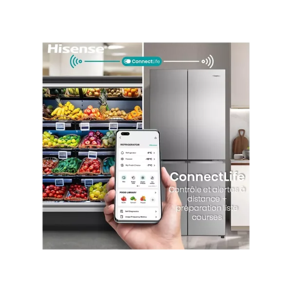Réfrigérateur multi portes HISENSE RQ5P470SMIE