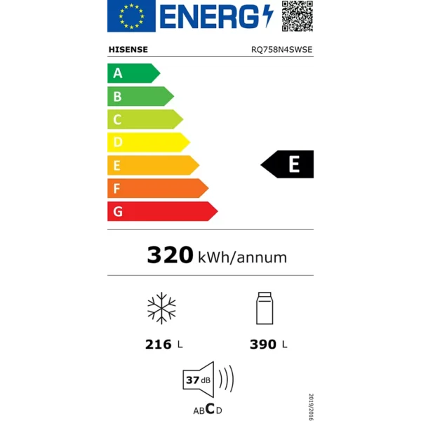 Réfrigérateur multi portes HISENSE RQ758N4SWSE